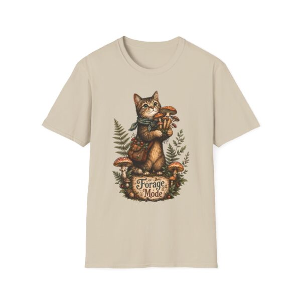 Cat Forager T-Shirt — Cute Kitten Holding Mushrooms “Forage Mode”