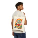 Kindergarten Teacher Canvas Tote — Cute School Supplies Rainbow Teacher Gift