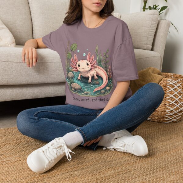 Cute Pink Axolotl T-Shirt — "Cute, Weird, and Thriving"