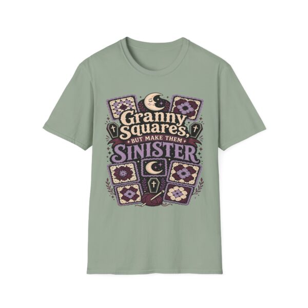 Granny Squares But Make Them Sinister T-Shirt — Gothic Crochet Retro Tee