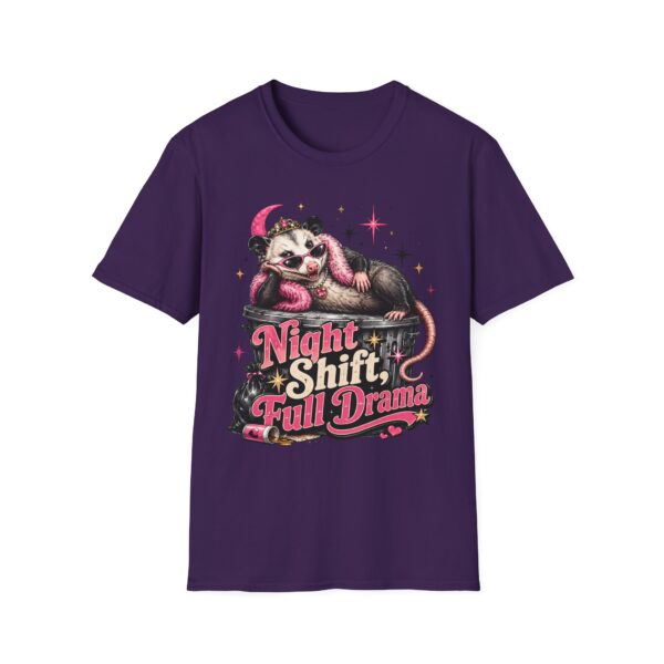 Night Shift Full Drama T-Shirt — Cute Posh Possum Graphic Tee