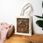 Haunted Harvest Tote Bag — Vintage Halloween Pumpkin & Ghost Canvas Tote