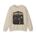 Long Haul Orbits Crewneck Sweatshirt — 'Fuel For Long Haul Orbits' Retro Space Café Design