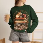 Hamster Booklover Sweatshirt — "Tiny Paws, Huge Personality" Cozy Crewneck