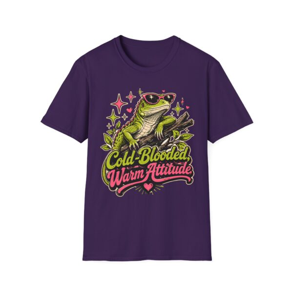 Cute Frog Tee — "Cold-Blooded, Warm Attitude" Sunglasses Lizard T-Shirt