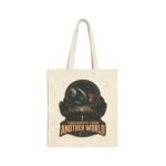 Checkmate From Another World Cotton Canvas Tote — Alien vs Human Chess Graphic
