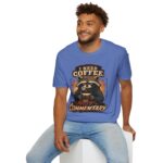I Need Coffee Not Commentary Raccoon T-Shirt — Funny Coffee Lover Graphic Tee