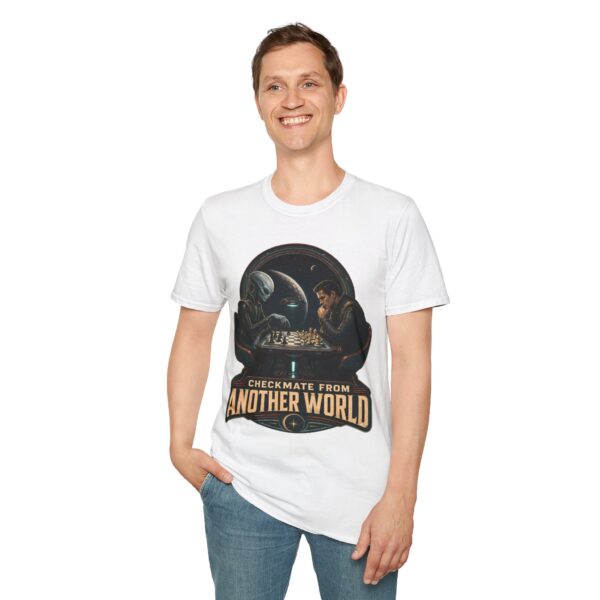 Checkmate From Another World T‑Shirt — Alien vs. Human Chess Graphic Tee