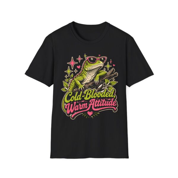 Cute Frog Tee — "Cold-Blooded, Warm Attitude" Sunglasses Lizard T-Shirt