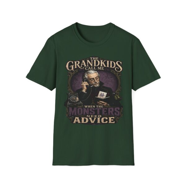 Grandpa T-Shirt — “The Grandkids Call Me When the Monsters Need Advice” Vintage Grandpa Tee