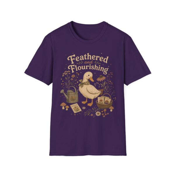 Feathered and Flourishing Duck Tee — Cottagecore Floral Graphic T-Shirt
