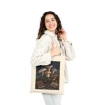 Mushroom Moon Canvas Tote — Botanical Fairycore Mushroom Market Bag