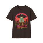 Beamed Up, Not Bothered T-Shirt — Retro UFO Bunny Graphic Tee