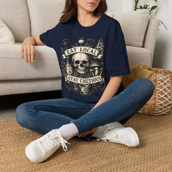 Eat Local Skull Botanical Illustration T-Shirt | Stay Cautious, Poisonous Plants