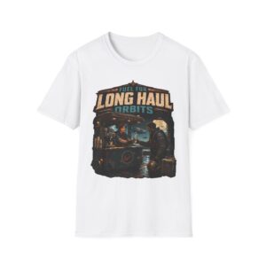Long Haul Orbits T‑Shirt — Vintage Space Travel Graphic Tee ("Fuel for Long Haul Orbits")