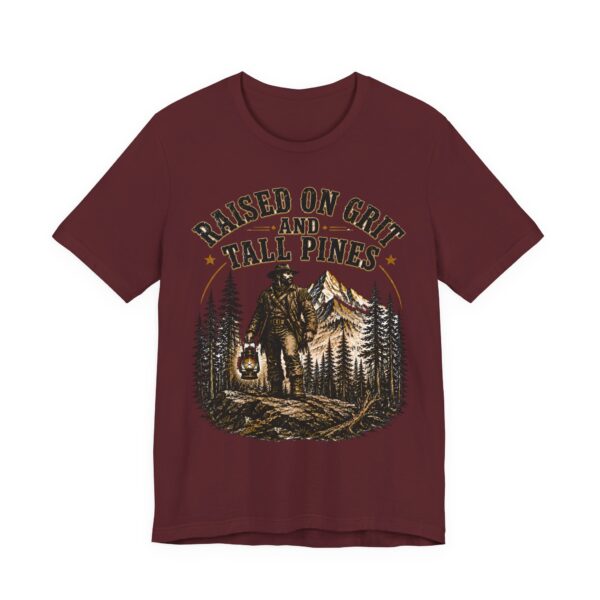 Raised on Grit and Tall Pines Mountain Tee