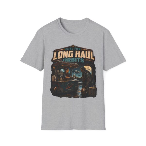 Long Haul Orbits T‑Shirt — Vintage Space Travel Graphic Tee ("Fuel for Long Haul Orbits")