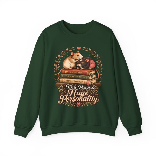 Hamster Booklover Sweatshirt — "Tiny Paws, Huge Personality" Cozy Crewneck