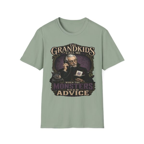 Grandpa T-Shirt — “The Grandkids Call Me When the Monsters Need Advice” Vintage Grandpa Tee
