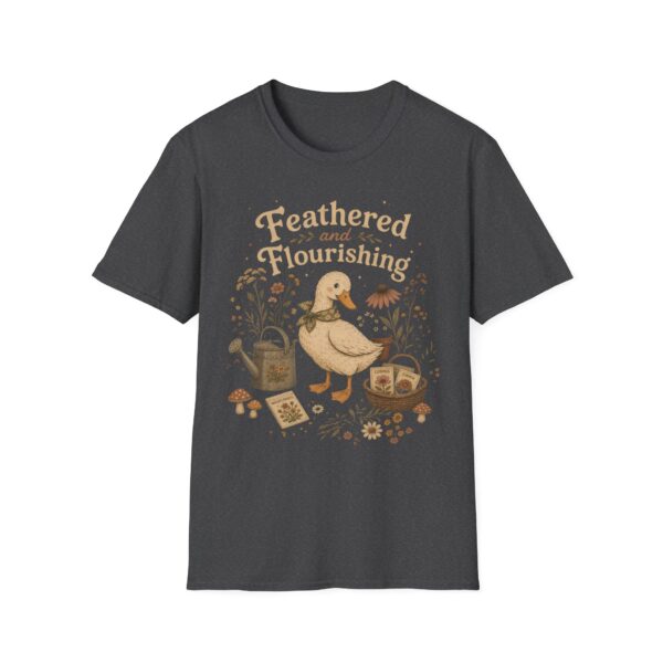 Feathered and Flourishing Duck Tee — Cottagecore Floral Graphic T-Shirt