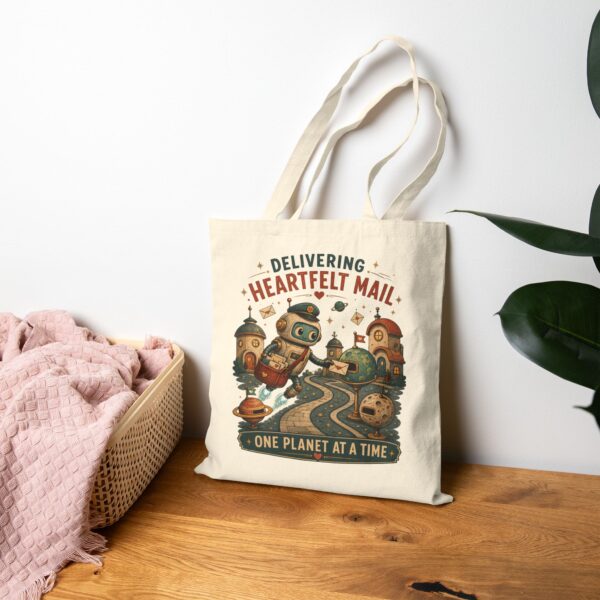 Tote Bag — "Delivering Heartfelt Mail, One Planet at a Time" Eco Canvas Tote