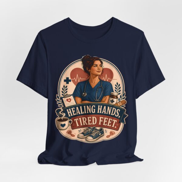 Nurse T‑Shirt — "Healing Hands, Tired Feet" Vintage Tribute Tee