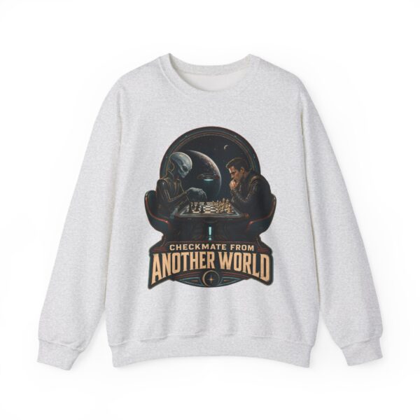 Checkmate From Another World Sweatshirt - Alien vs Human Chess Graphic Crewneck