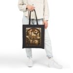 Vintage Botanical Moth Tote Bag — Natural History Illustration Canvas Tote
