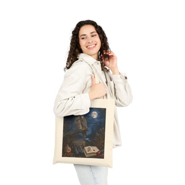 Mystic Owl & Moon Canvas Tote — Nightbook Illustration