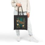 Mystic Moth Canvas Tote — Botanical Nightscape Eco Bag