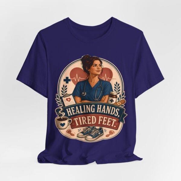 Nurse T‑Shirt — "Healing Hands, Tired Feet" Vintage Tribute Tee