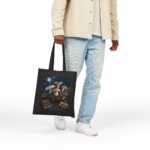 Mushroom Moon Canvas Tote — Botanical Fairycore Mushroom Market Bag