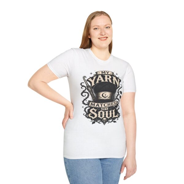 Witchy Knitting T-Shirt — "My Yarn Matches My Soul"