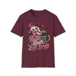 Night Shift Full Drama T-Shirt — Cute Posh Possum Graphic Tee
