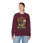 Cat Office Sweatshirt — "Barely Awake, Running the Office" Cozy Crewneck