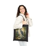 Heron Marsh Canvas Tote Bag — Vintage Art Nouveau Botanical Market & Beach Tote