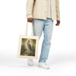 Heron Marsh Canvas Tote Bag — Vintage Art Nouveau Botanical Market & Beach Tote