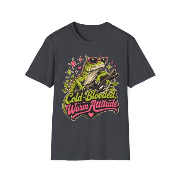 Cute Frog Tee — "Cold-Blooded, Warm Attitude" Sunglasses Lizard T-Shirt
