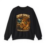 Deep Space Soup Counter Crewneck Sweatshirt — Retro Sci‑Fi Diner Graphic ("Serving Comfort in Cold Orbits")