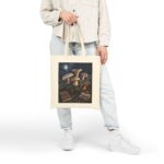 Mushroom Moon Canvas Tote — Botanical Fairycore Mushroom Market Bag