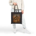 Haunted Harvest Tote Bag — Vintage Halloween Pumpkin & Ghost Canvas Tote