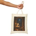 Halloween Ghost Tote Bag — Cute Spooky Pumpkin Window Cotton Canvas Tote