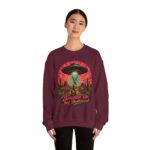 Beamed Up, Not Bothered Sweatshirt — Retro UFO & Jackrabbit Desert Crewneck