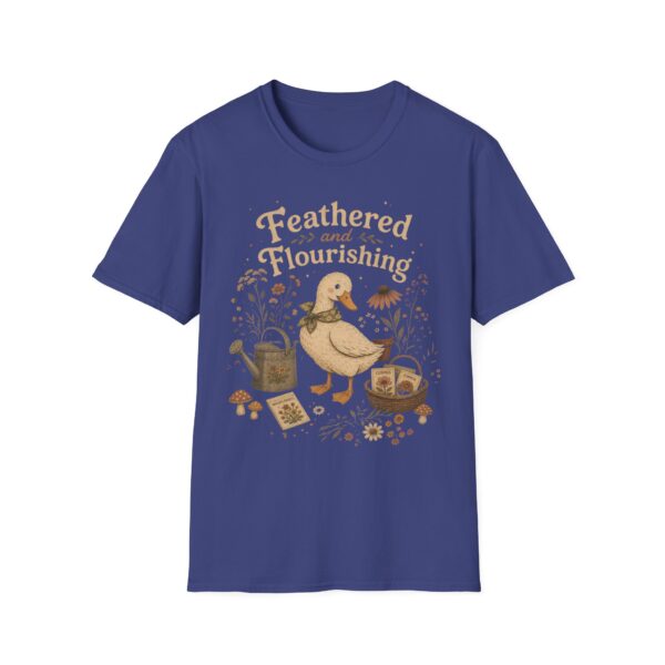 Feathered and Flourishing Duck Tee — Cottagecore Floral Graphic T-Shirt