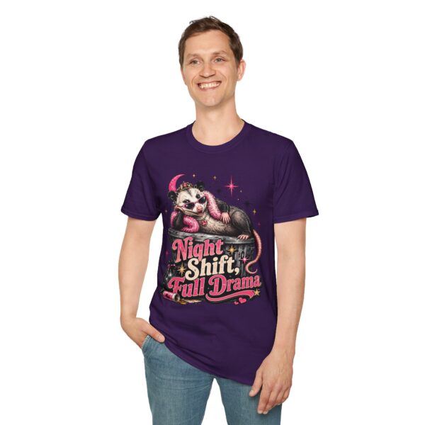 Night Shift Full Drama T-Shirt — Cute Posh Possum Graphic Tee