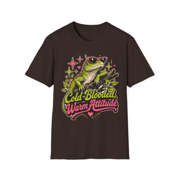 Cute Frog Tee — "Cold-Blooded, Warm Attitude" Sunglasses Lizard T-Shirt