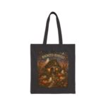 Haunted Harvest Tote Bag — Vintage Halloween Pumpkin & Ghost Canvas Tote
