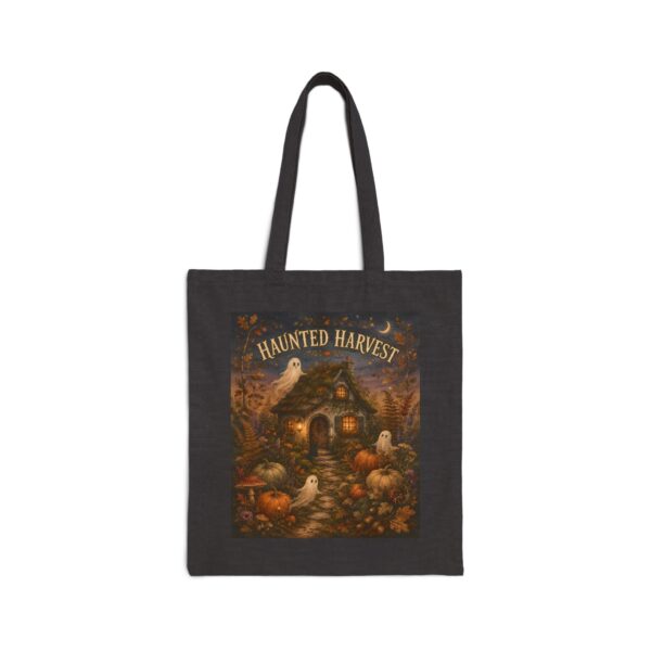 Haunted Harvest Tote Bag — Vintage Halloween Pumpkin & Ghost Canvas Tote