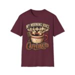 My Morning Voice Is Caffeinated T-Shirt — Coffee, Mic & Soundwave Vintage Tee