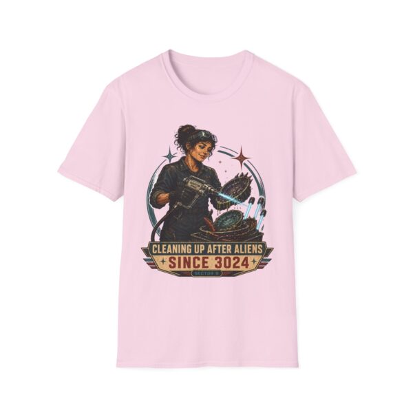 Alien Cleanup Crew T‑Shirt — "Cleaning Up After Aliens Since 3024" Sci‑Fi Graphic Tee